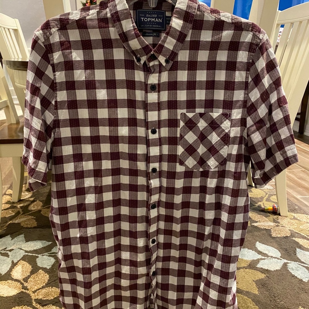 Topman short sleeved button down size L